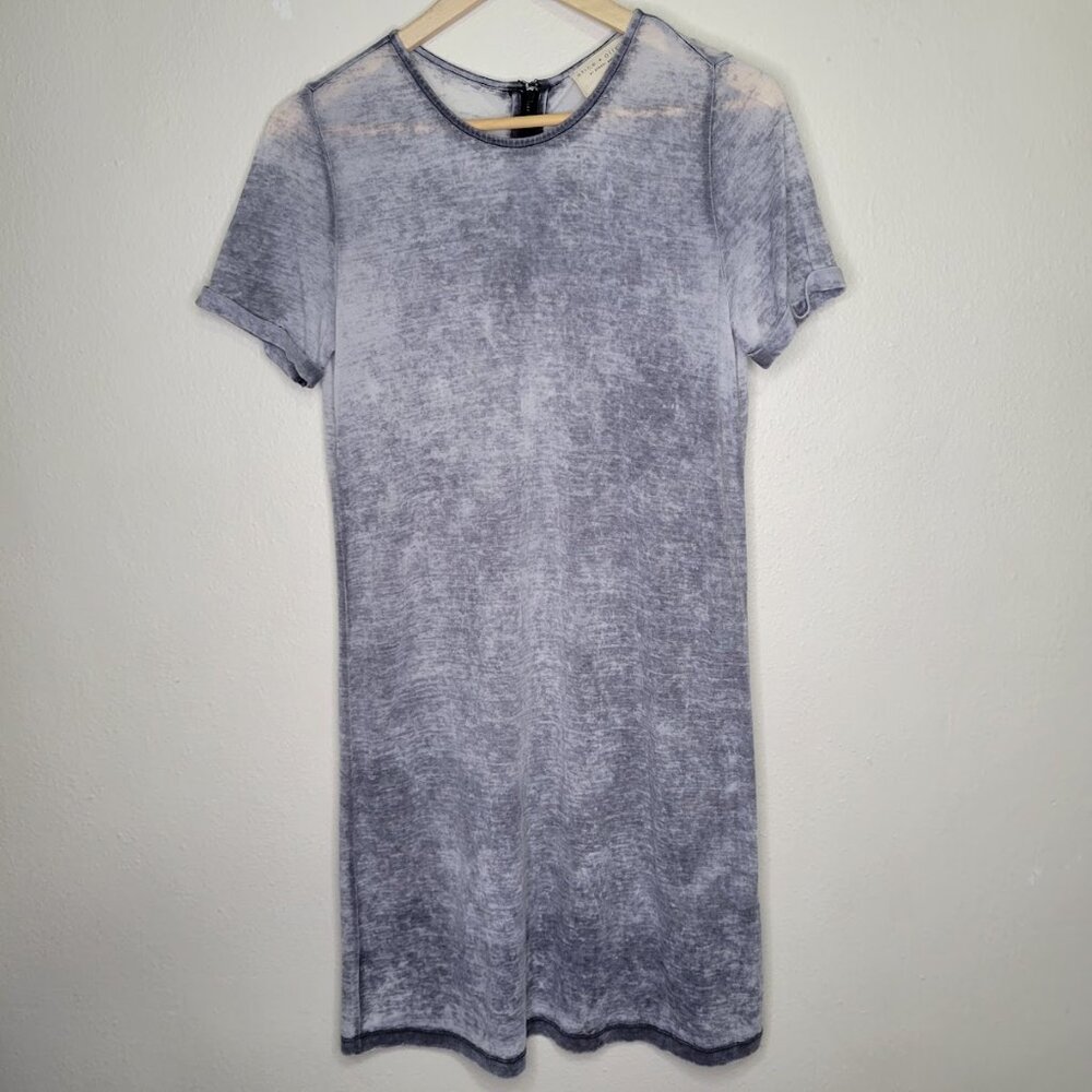 Alice + Oliva Air T-shirt Dress Gray Marbled Short Sleeve Size S